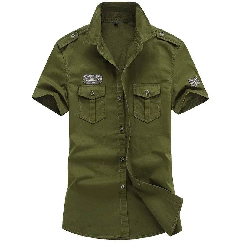 Short Sleeve Tactical Air Assault Cotton Shirt - Military-Outdoors.com