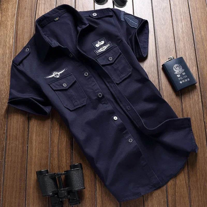 Short Sleeve Tactical Air Assault Cotton Shirt - Military-Outdoors.com