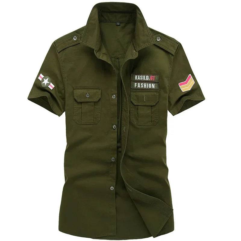Short Sleeve Tactical Air Assault Cotton Shirt - Military-Outdoors.com