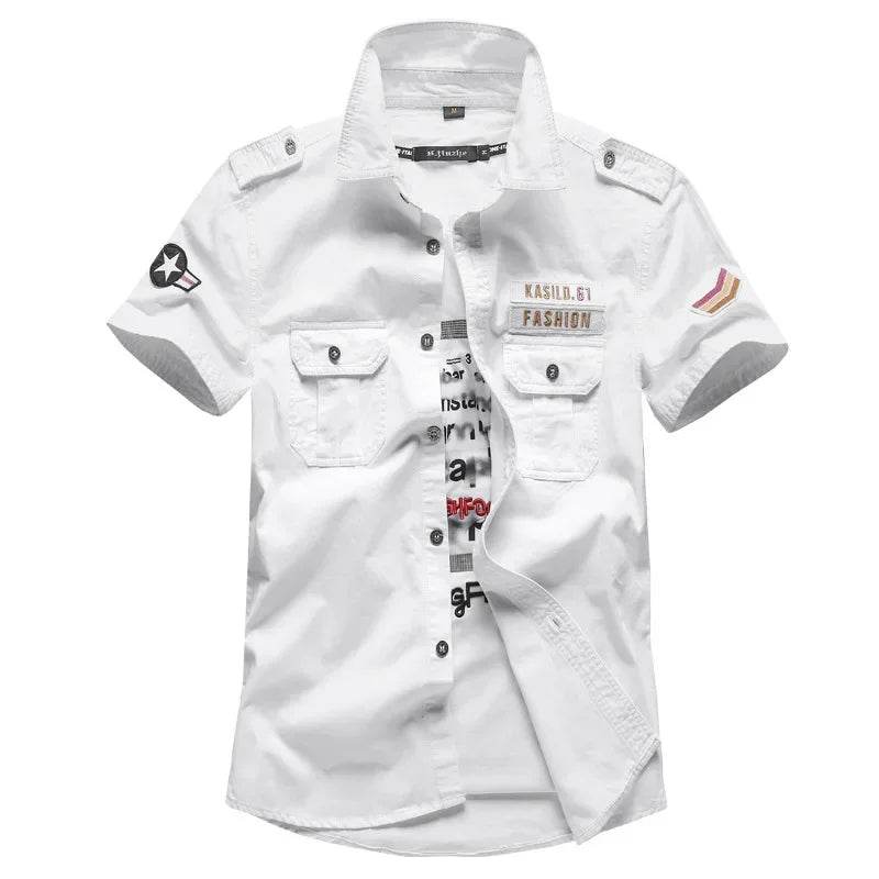 Short Sleeve Tactical Air Assault Cotton Shirt - Military-Outdoors.com