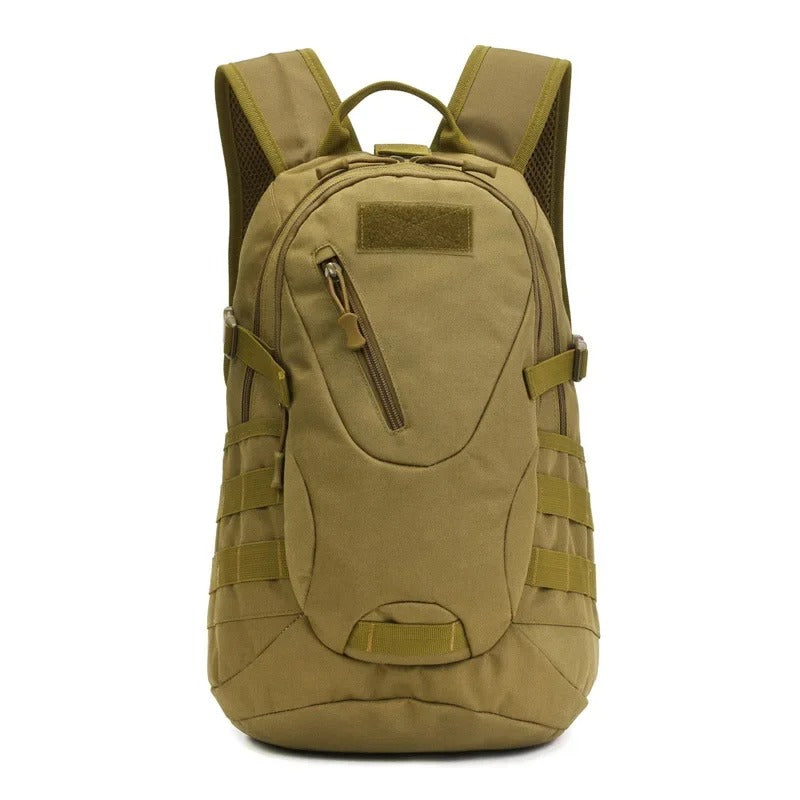 20L tactical backpack with USB for outdoor adventures and everyday use in olive green