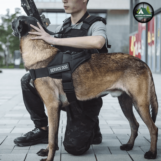 Military Tactical Dog Harness with Handle - Durable Design - Military-Outdoors.com