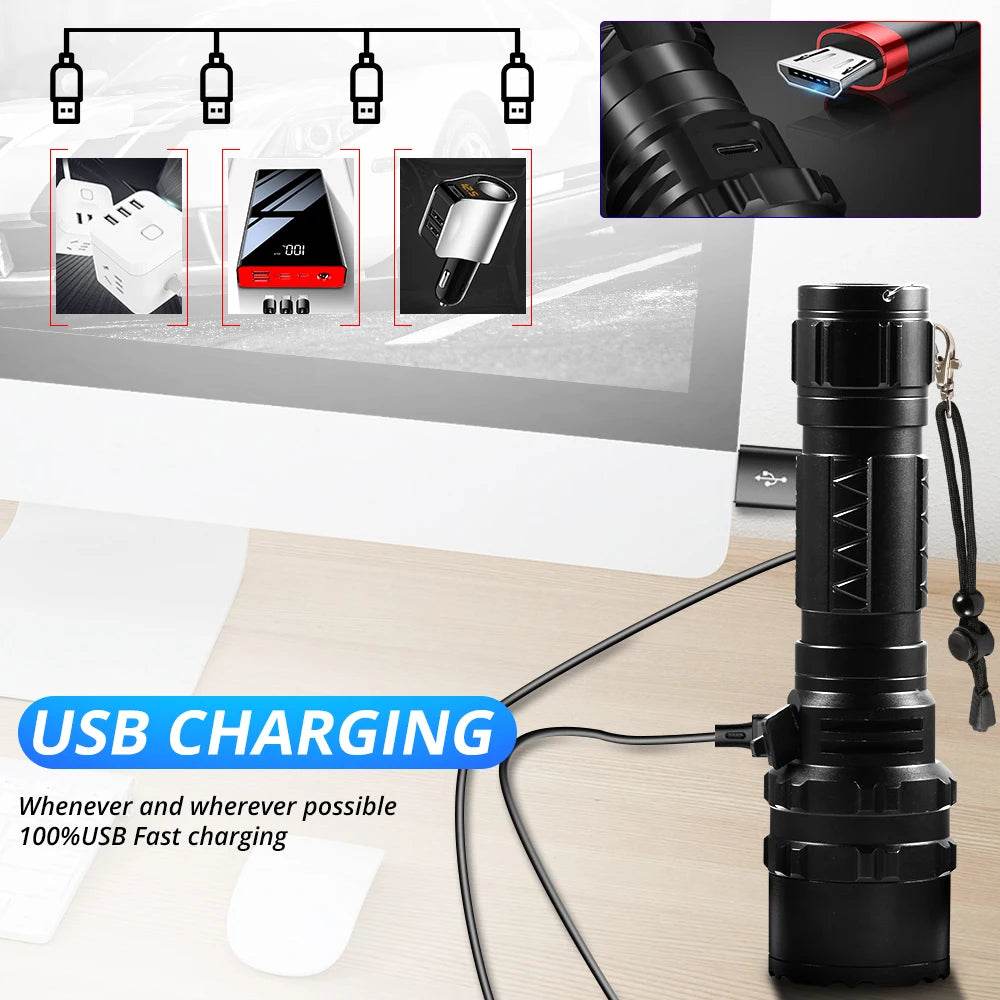 High Power Tactical Military LED Flashlight - Military-Outdoors.com