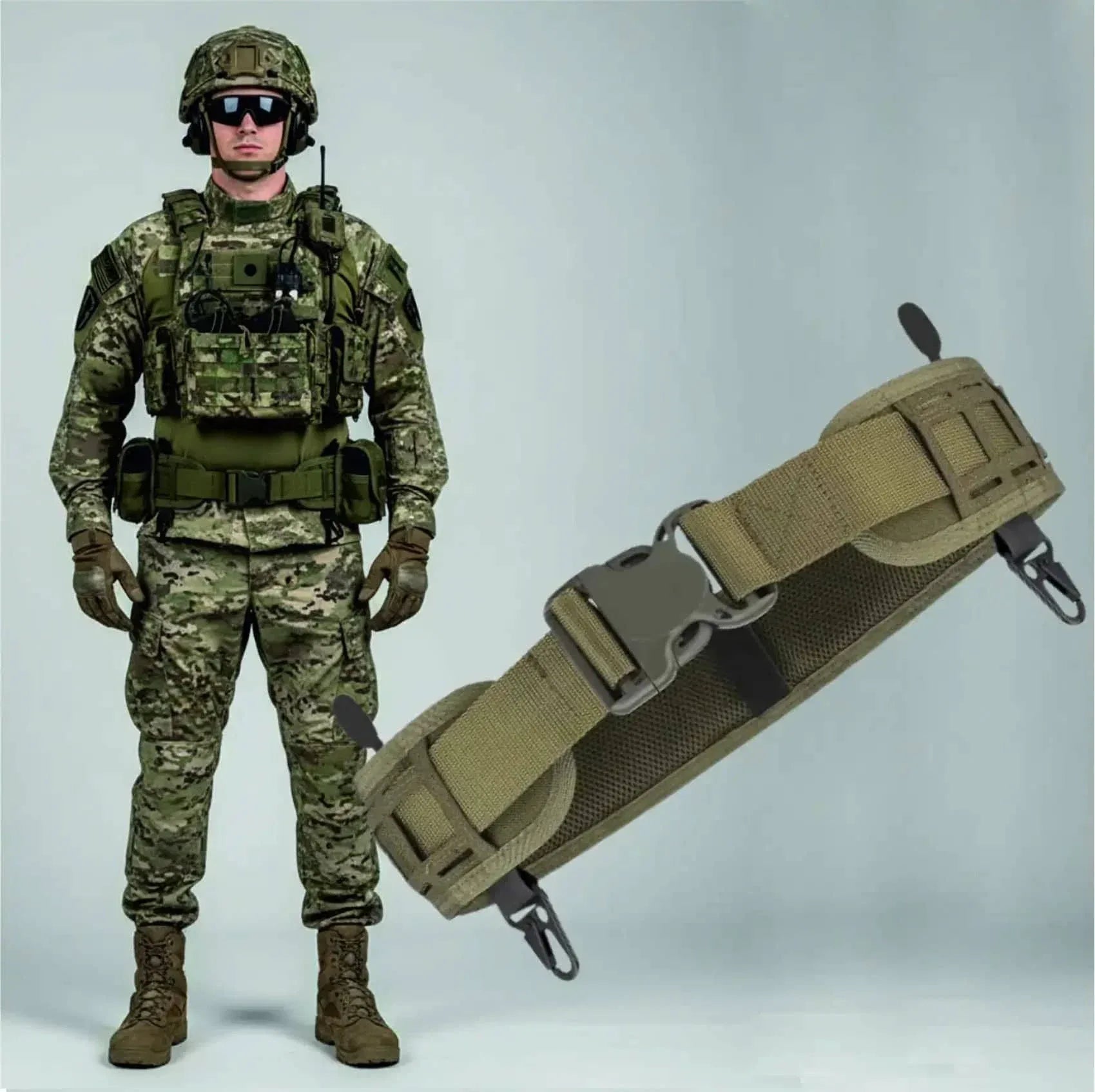 Military-Outdoors Tactical Belt in Tan for outdoor hunting belt