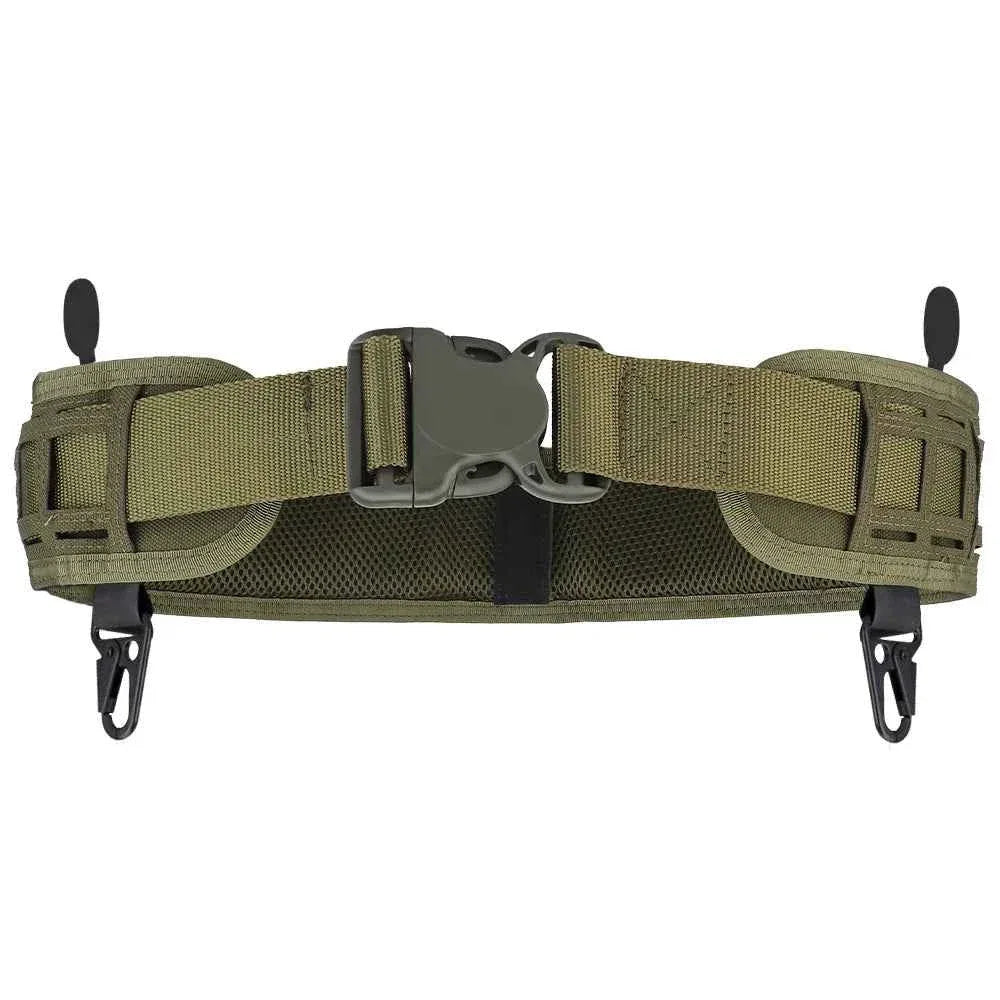 Military-Outdoors Tactical Belt in Olive with outdoor hunting belt features