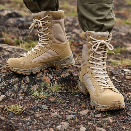Tan color Hombre Tactical Outdoor Footwear Military Boots - Military-Outdoors.com