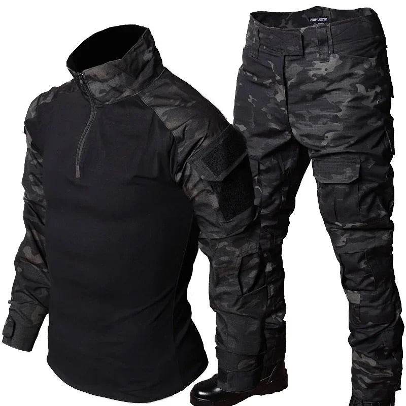 Camouflage tactical outdoor suit for rugged outdoor activities
