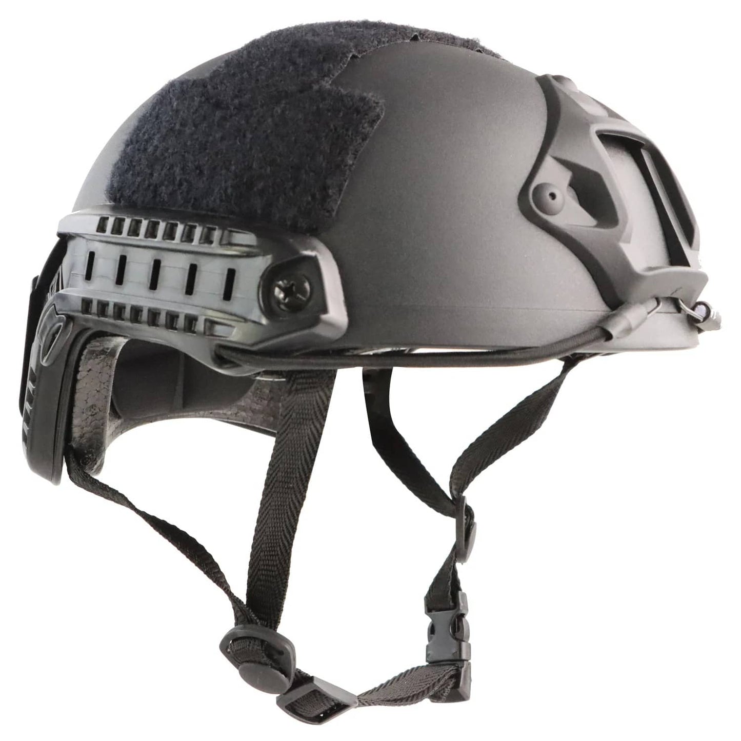 Tactical protective helmet in black for military and outdoor activities