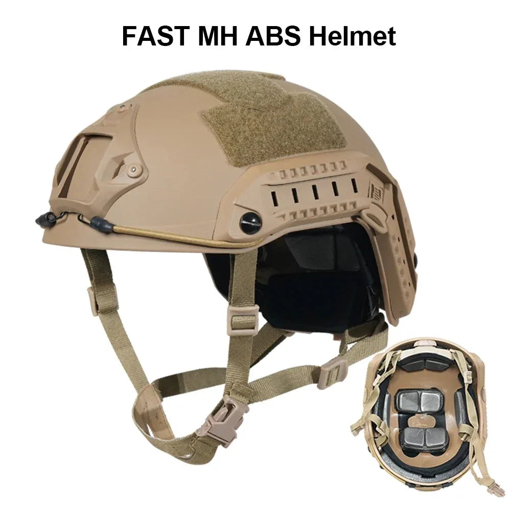 FAST MH ABS Tan Tactical Protective Helmet for Military Use