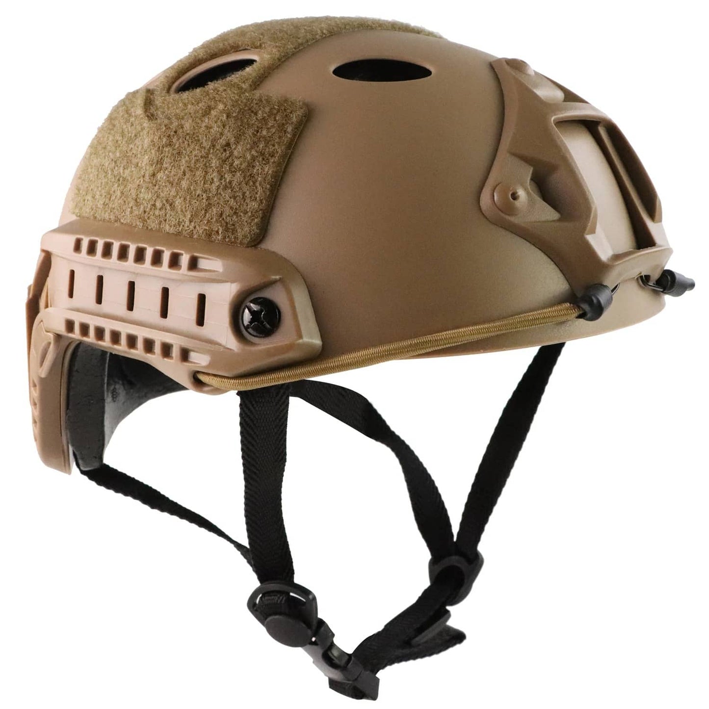 Tactical protective helmet in tan, ideal for military and outdoor use