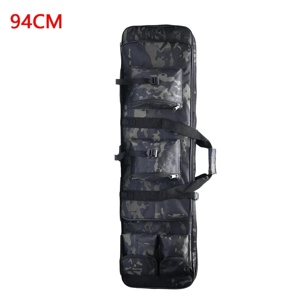 Tactical rifle bag in camouflage for secure firearm transport