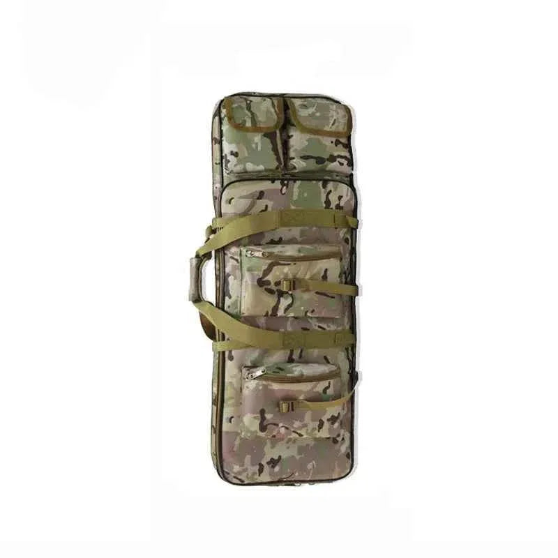 Camo tactical rifle bag with multiple pockets for secure storage