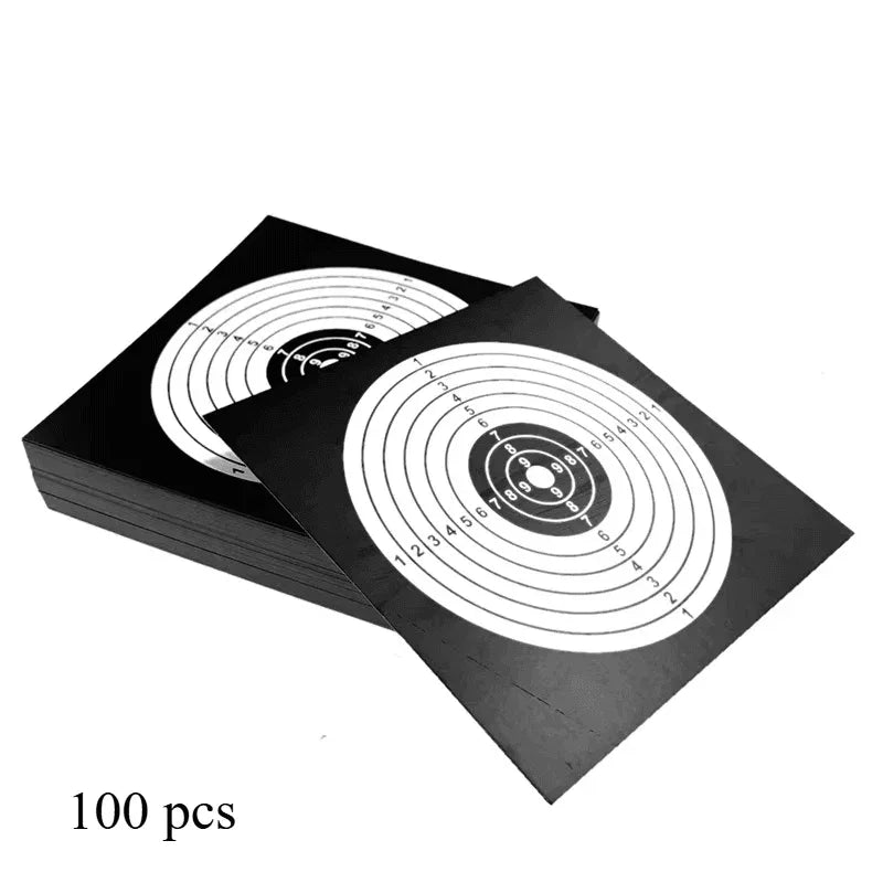 Tactical shooting targets box with 100 precision paper targets for practice