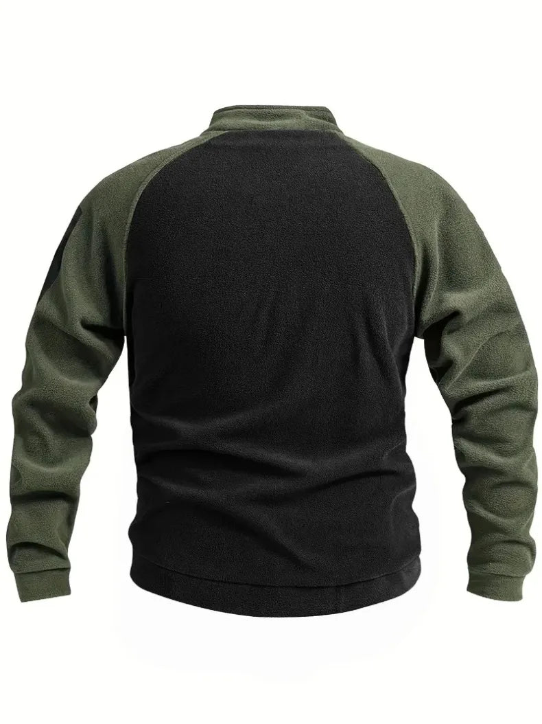 Military-Outdoors Tactical Sweater in Black and Green for Outdoor Activities