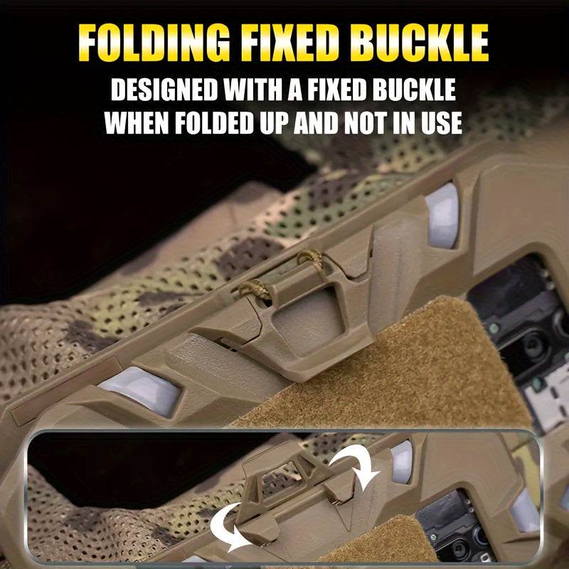 Tactical vest phone holder with folding fixed buckle for secure storage