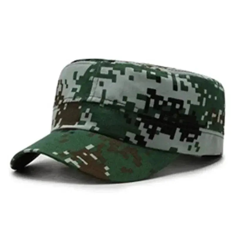 Camouflage Soldier Hats in Green with Versatile Outdoor Use
