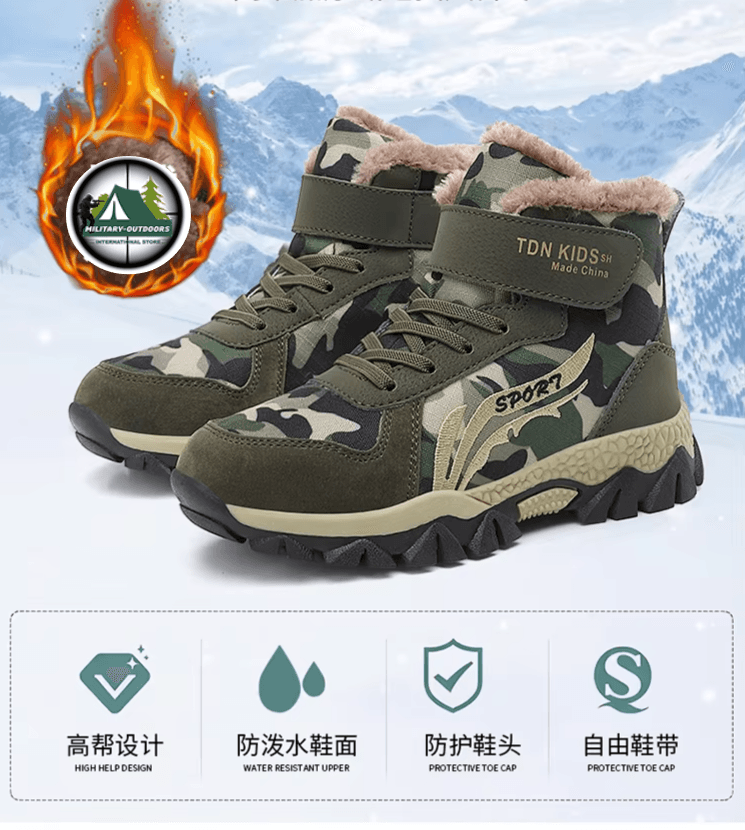 Warm Camouflage Sneakers for Kids - Military Outdoors - Military-Outdoors.com