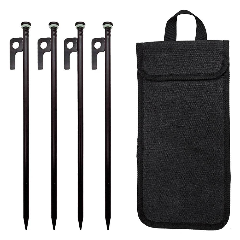 4 Or 8Pcs Tent Pegs With Storage Bag And Hammer - Military-Outdoors.com
