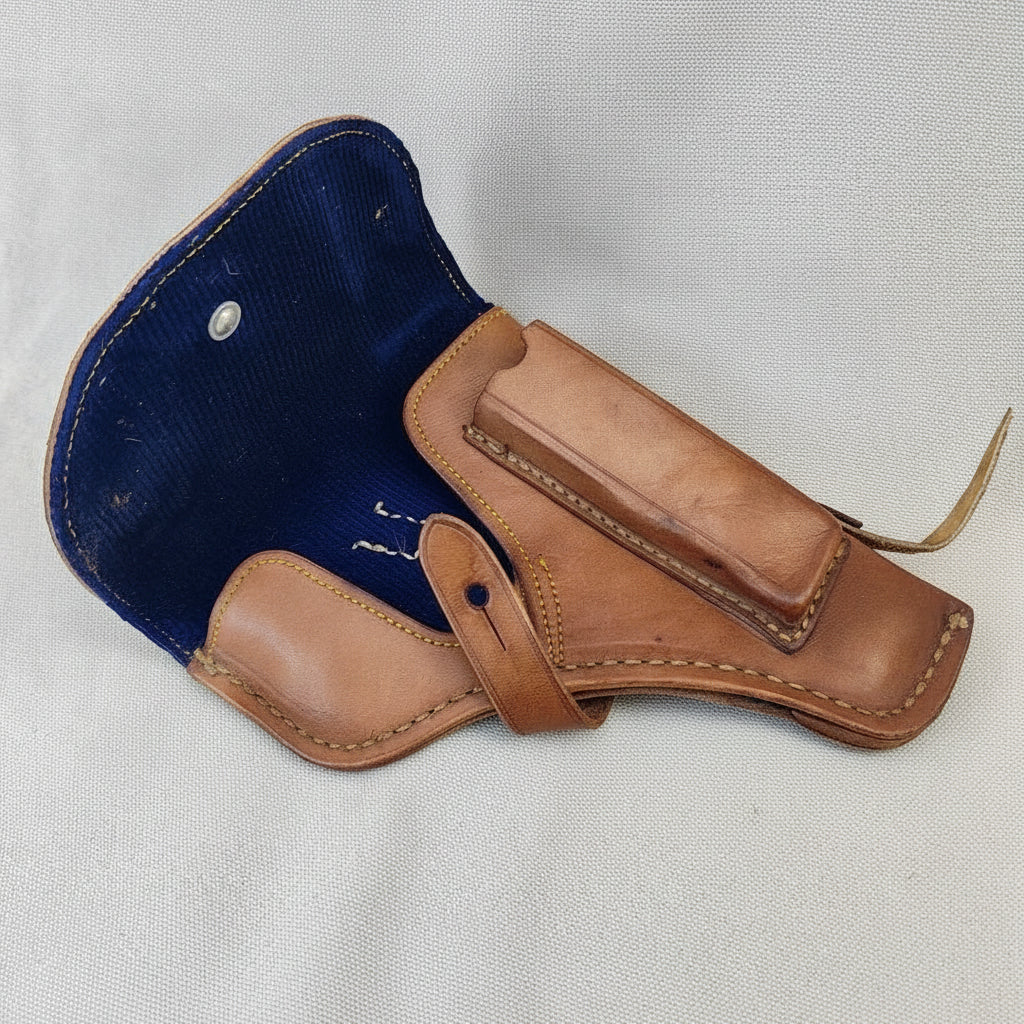 Tokarev leather holster in tan with belt loop for easy carry