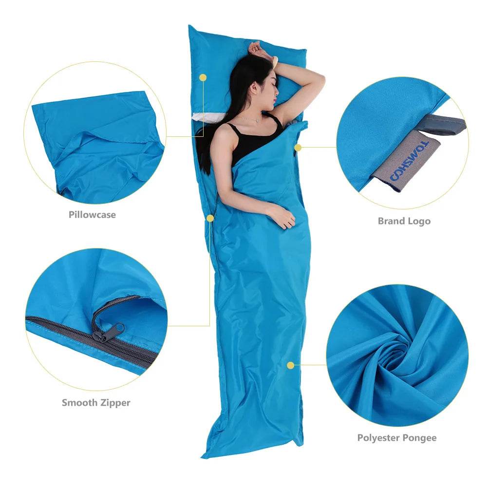 70x210CM Portable Sleeping Bag with Pillowcase - Military-Outdoors.com