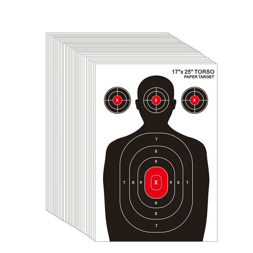 17x25 inch torso paper targets for effective training targets
