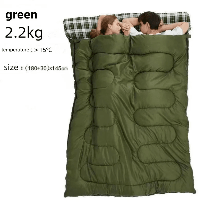 Two Person Warm Sleeping Bag With Pillows - Military-Outdoors.com