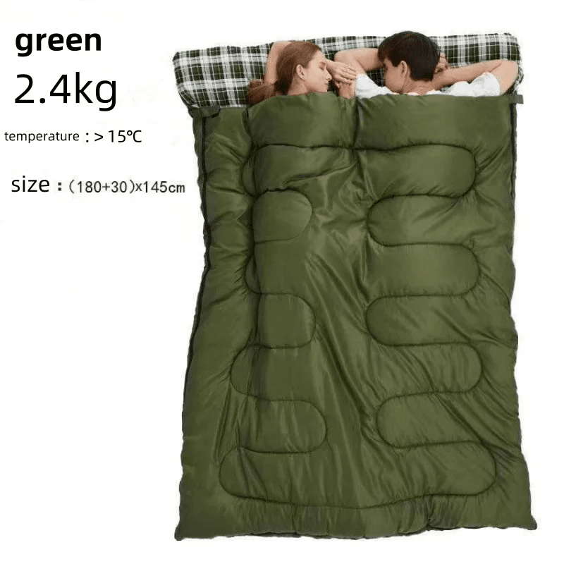 Two Person Warm Sleeping Bag With Pillows - Military-Outdoors.com