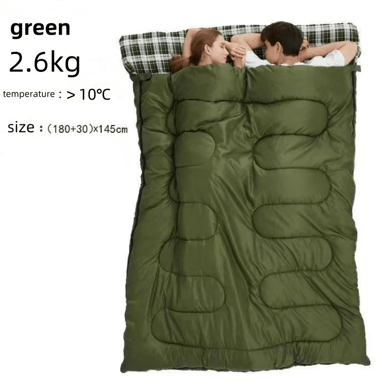 Two Person Warm Sleeping Bag With Pillows - Military-Outdoors.com