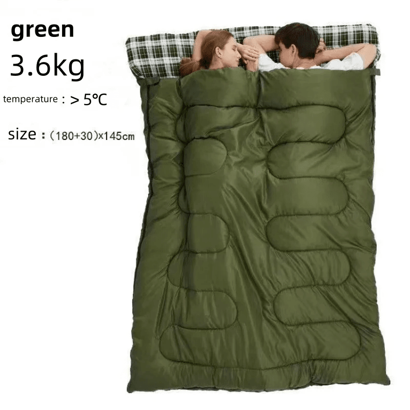 Two Person Warm Sleeping Bag With Pillows - Military-Outdoors.com