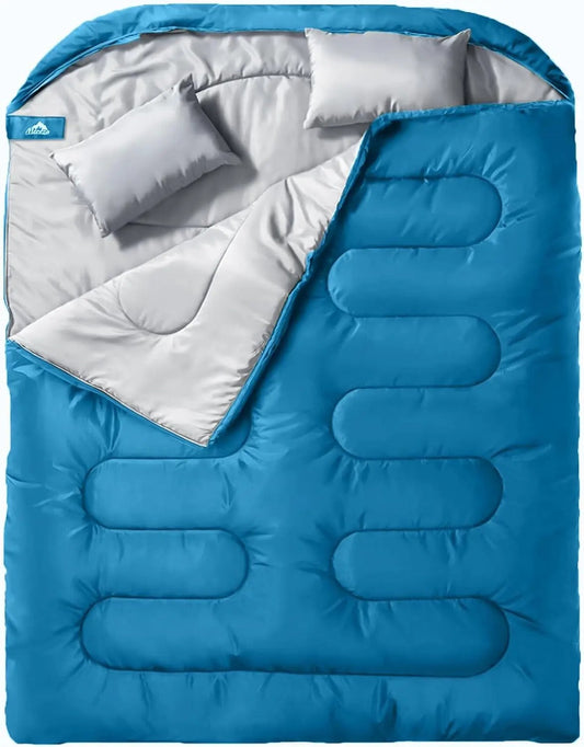 Two Person Warm Sleeping Bag With Pillows Military-Outdoors.com