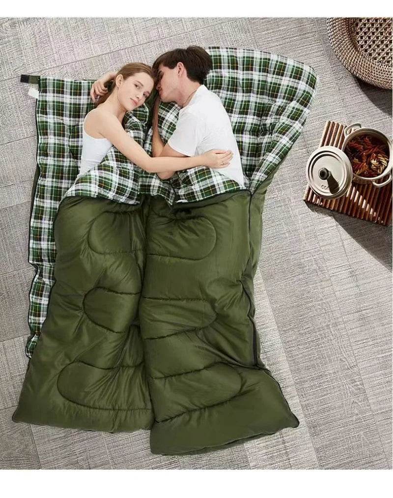 Two Person Warm Sleeping Bag With Pillows - Military-Outdoors.com