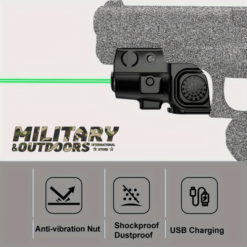 Ultra Compact Green Laser Sight IIIA Class For Handgun - Military-Outdoors.com