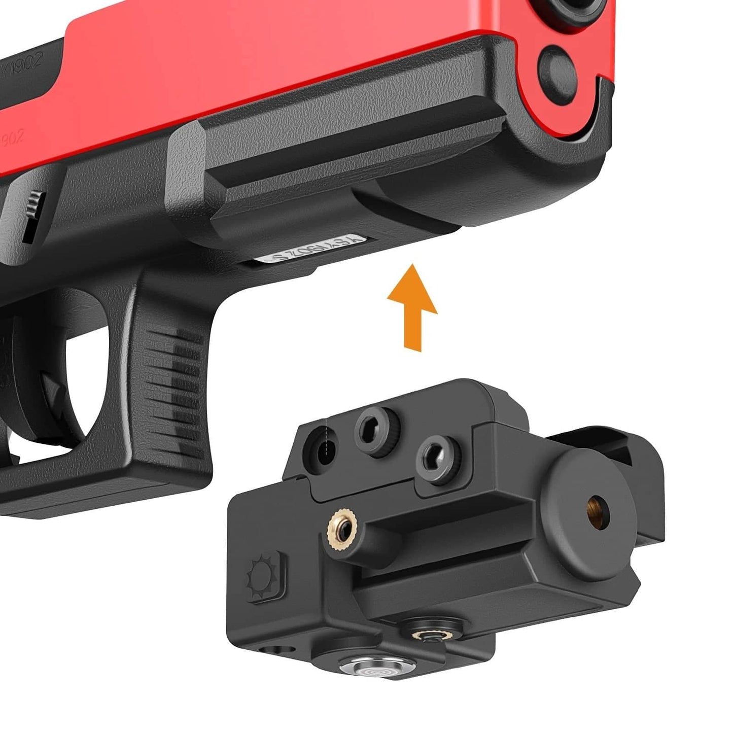 Ultra compact laser sight in black for enhanced shooting accuracy