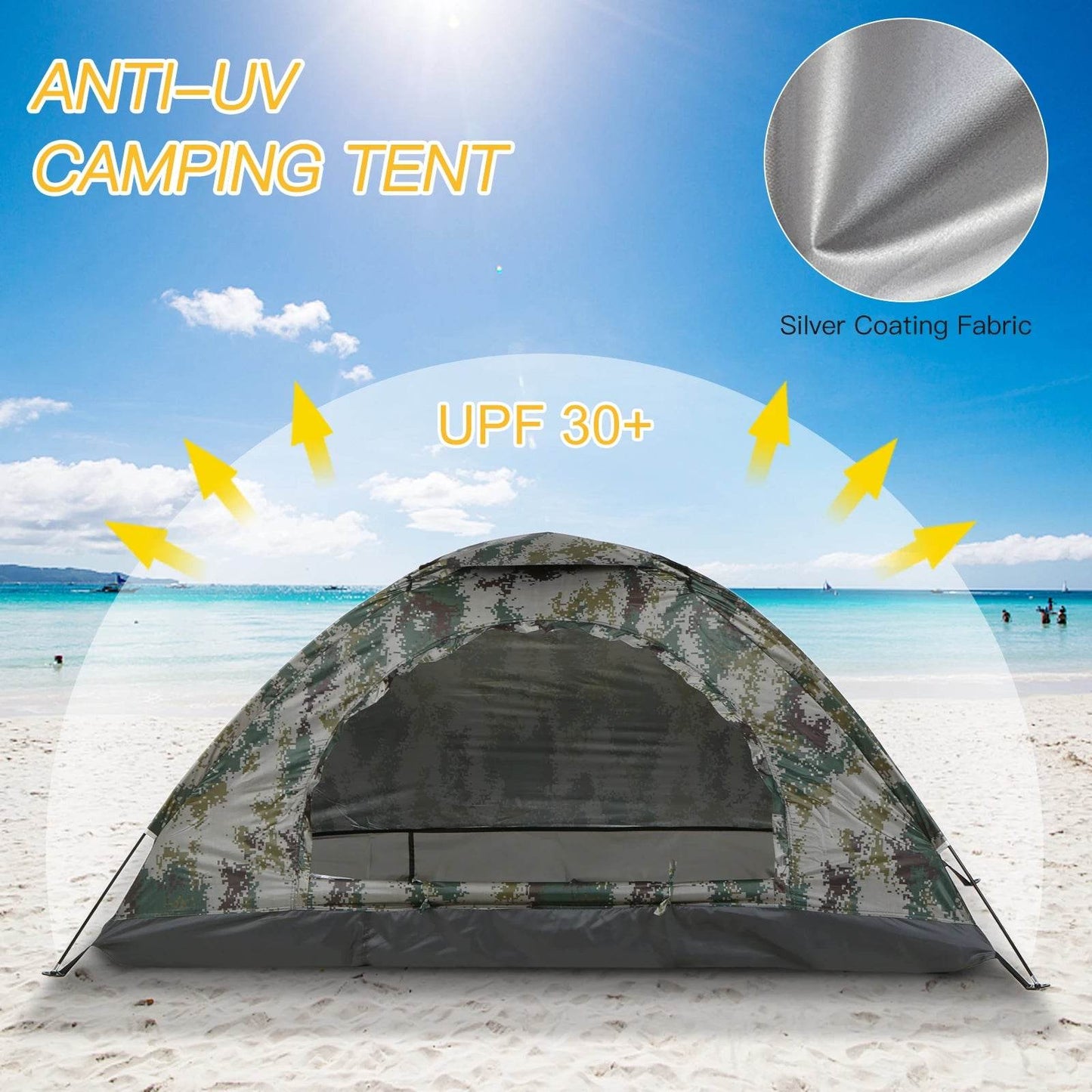 Two Person Camouflage Ultralight Camping Tent - Military-Outdoors.com