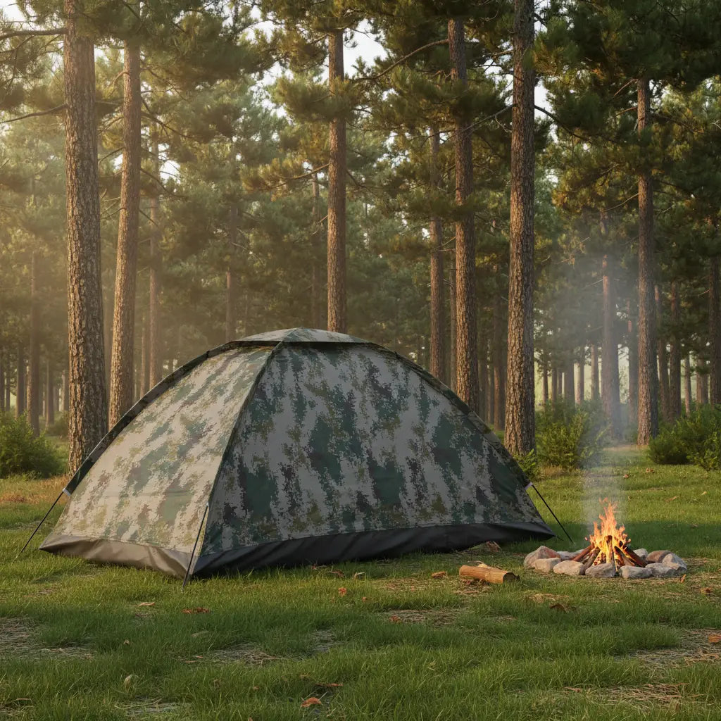 Camouflage ultralight camping tent for outdoor adventures