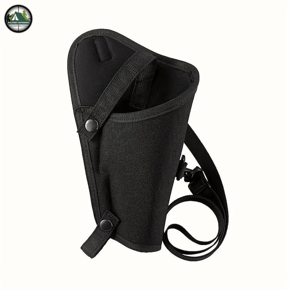 Black underarm holster with adjustable straps for concealed carry