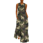 Military-Outdoors Camo Elegant Dress for Outdoor Style