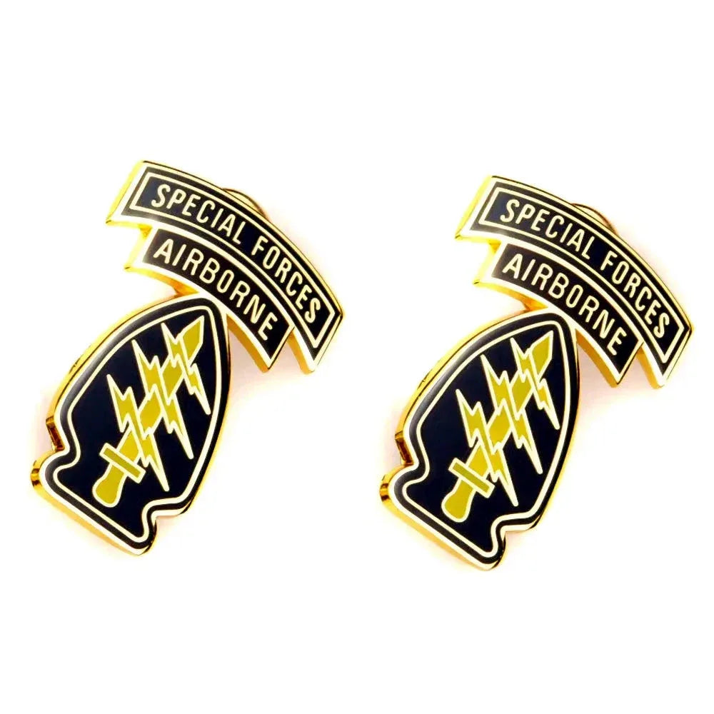 Pair Of US Army Green Beret Badge - Special Forces Airborne Military-Outdoors.com
