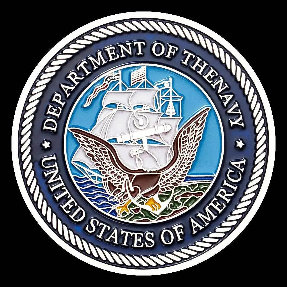US Navy collectible coin featuring an eagle and ship design