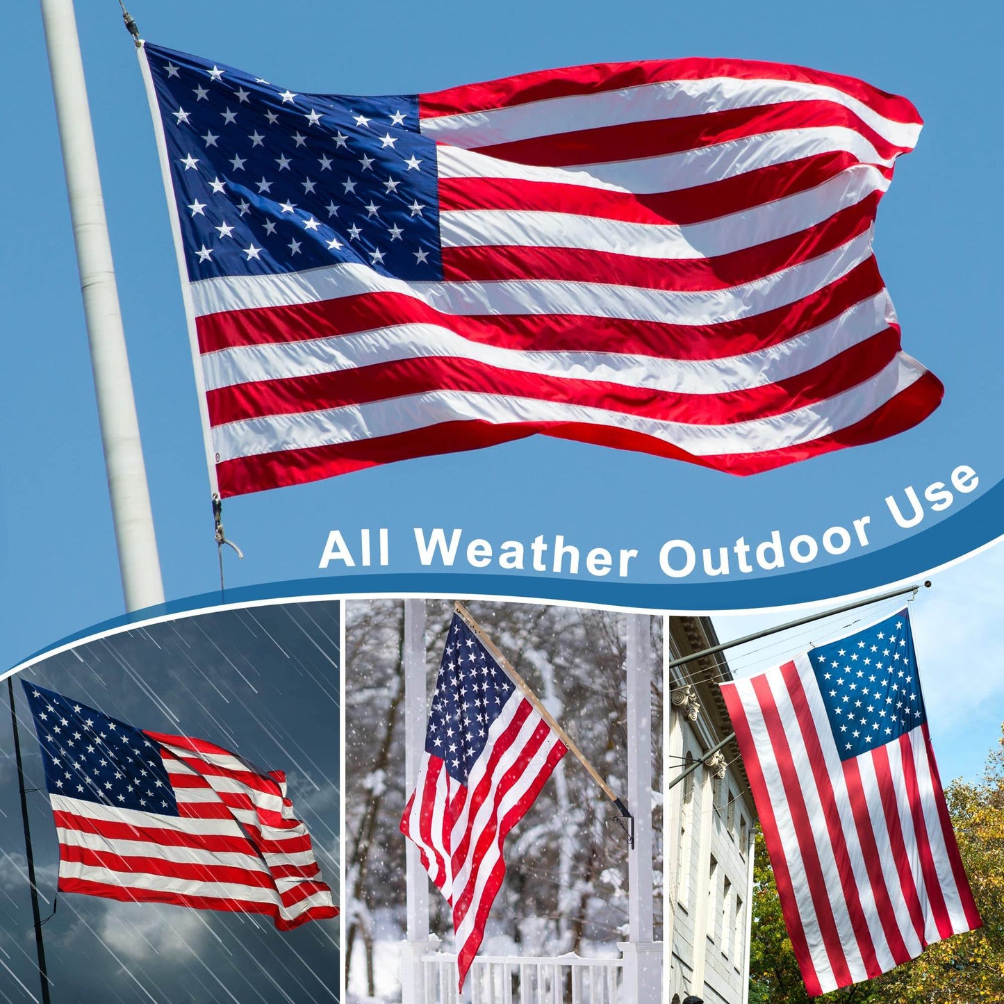 3x5ft USA Flag Outdoor - Military-Outdoors Premium Quality - Military-Outdoors.com