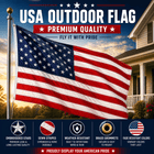 USA Embroidered Outdoor Flag - Premium Quality Fabric