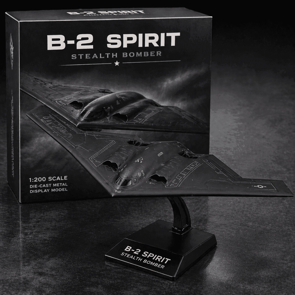 USAF B-2A Spirit model kit in 1:200 scale for display