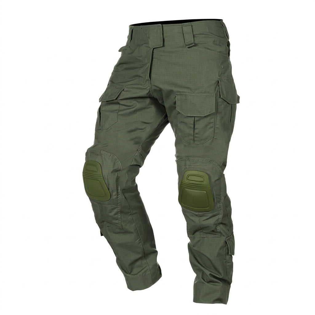 Military-Grade Utility Shirt Pants in Olive Green for Tactical Use