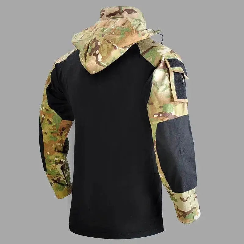Military camouflage utility shirt pants with lightweight fabric for outdoor use