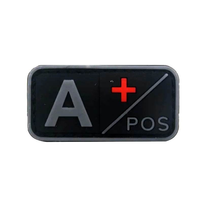 3D PVC Blood Type Hook and Loop Patches - Military-Outdoors.com