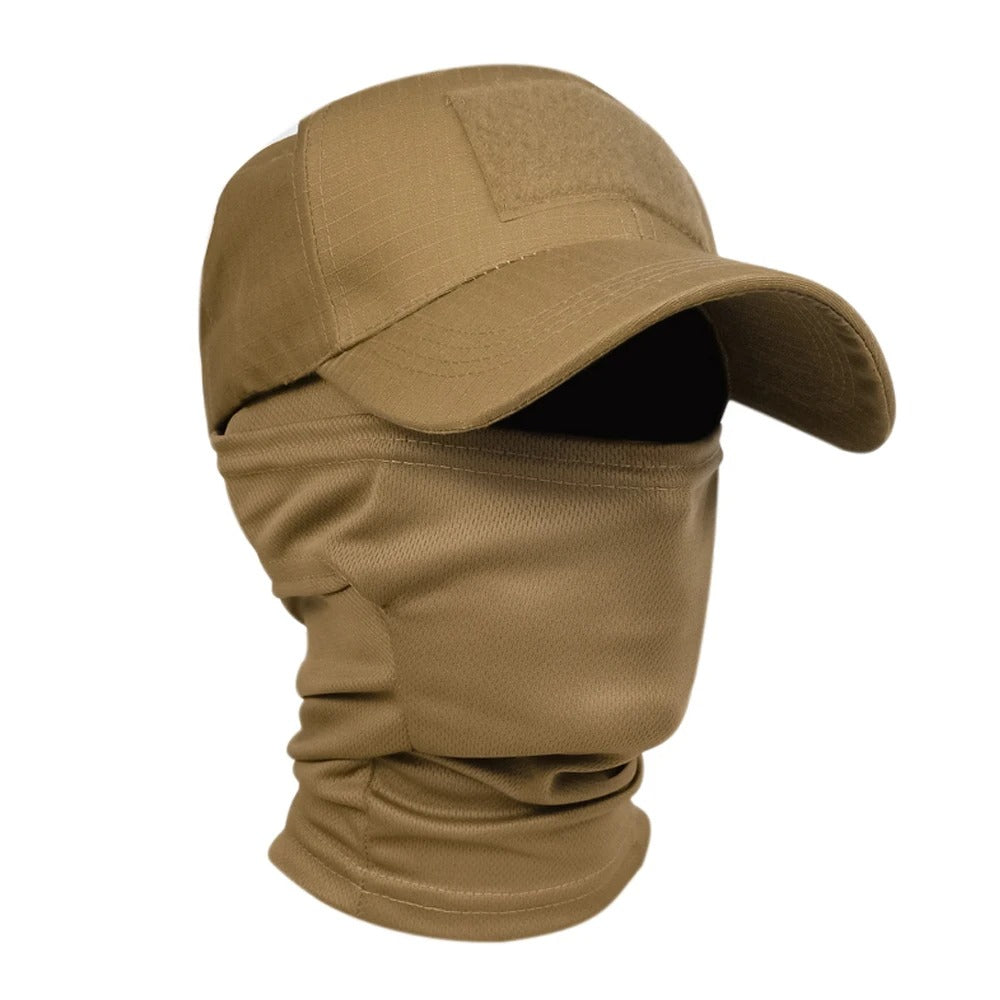 Brown 2pcs Set Balaclava Face Mask And Military Caps Military-Outdoors.com