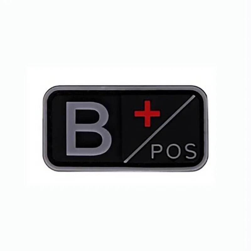 3D PVC Blood Type Hook and Loop Patches - Military-Outdoors.com