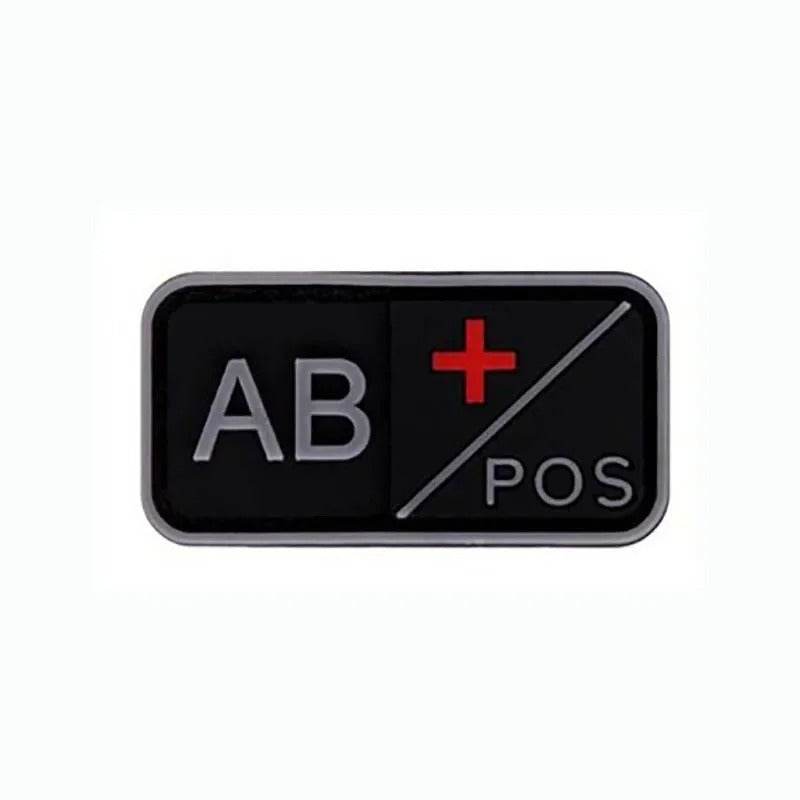 3D PVC Blood Type Hook and Loop Patches - Military-Outdoors.com