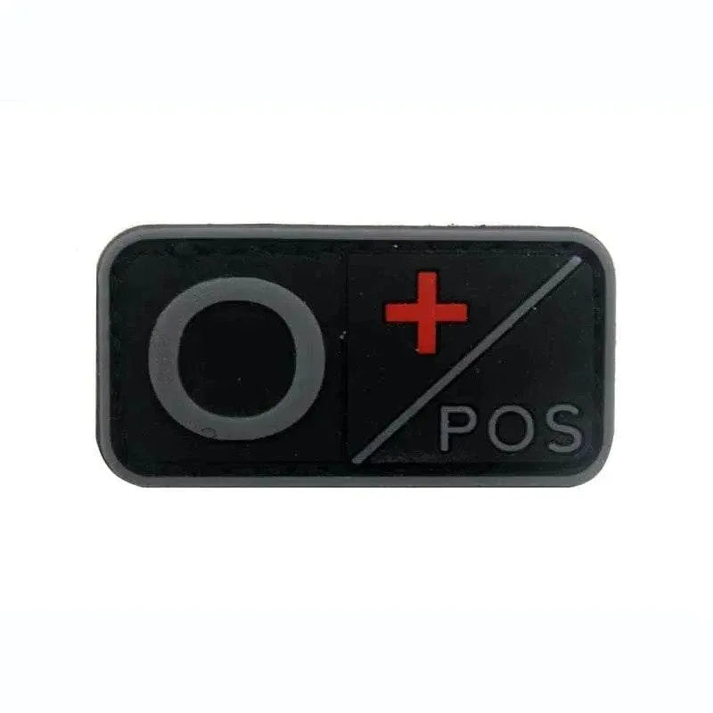 3D PVC Blood Type Hook and Loop Patches - Military-Outdoors.com