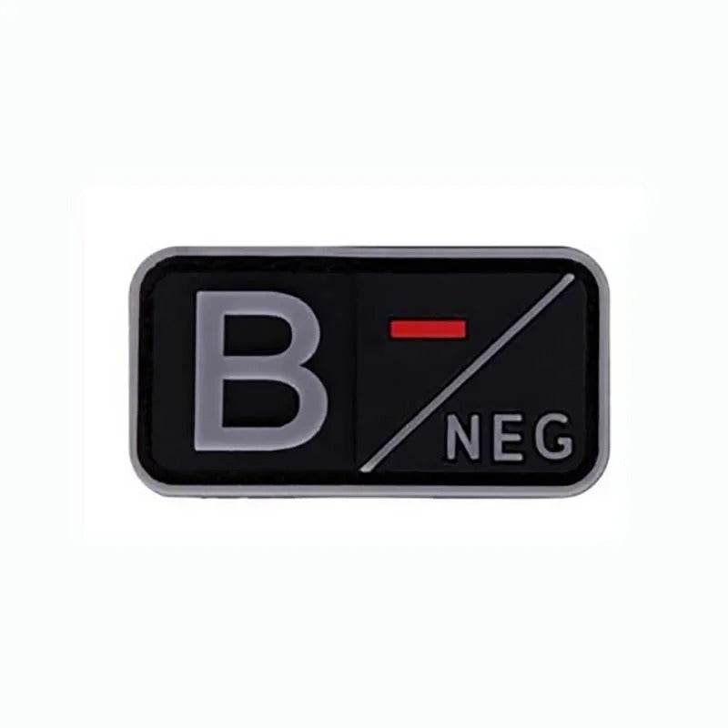 3D PVC Blood Type Hook and Loop Patches - Military-Outdoors.com